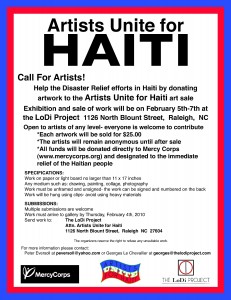 artists unite for Haiti